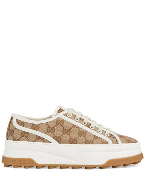 gucci clothing shoes &|Women's GG sneaker in off white canvas .